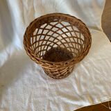Wicker paper bin