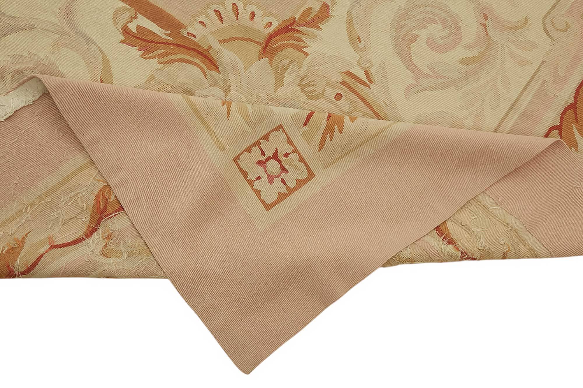 Handmade European Vintage Aubusson Kilim 308 cm x 397 cm