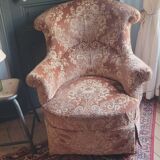 Fauteuil crapaud velours