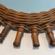Round rattan mirror