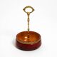 Beautiful 1960s nut bowl by Aldo Tura made of red goatskin and brass