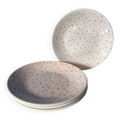 Assiettes dessert Sarreguemines vintage - Lot de 4 assiettes anciennes