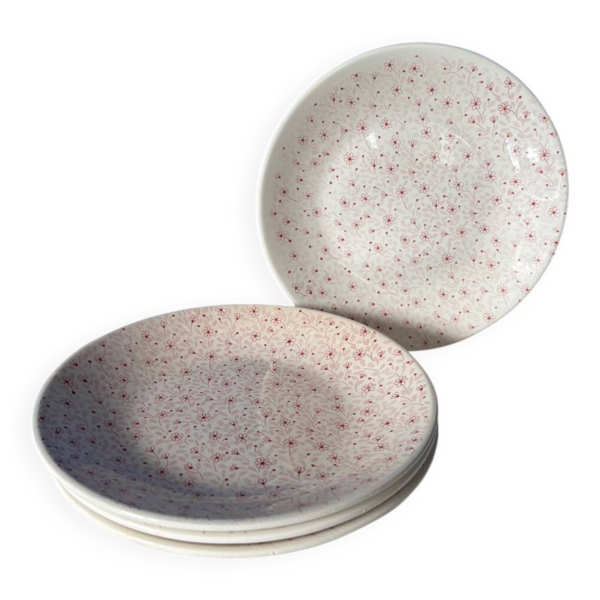 Assiettes dessert Sarreguemines vintage - Lot de 4 assiettes anciennes