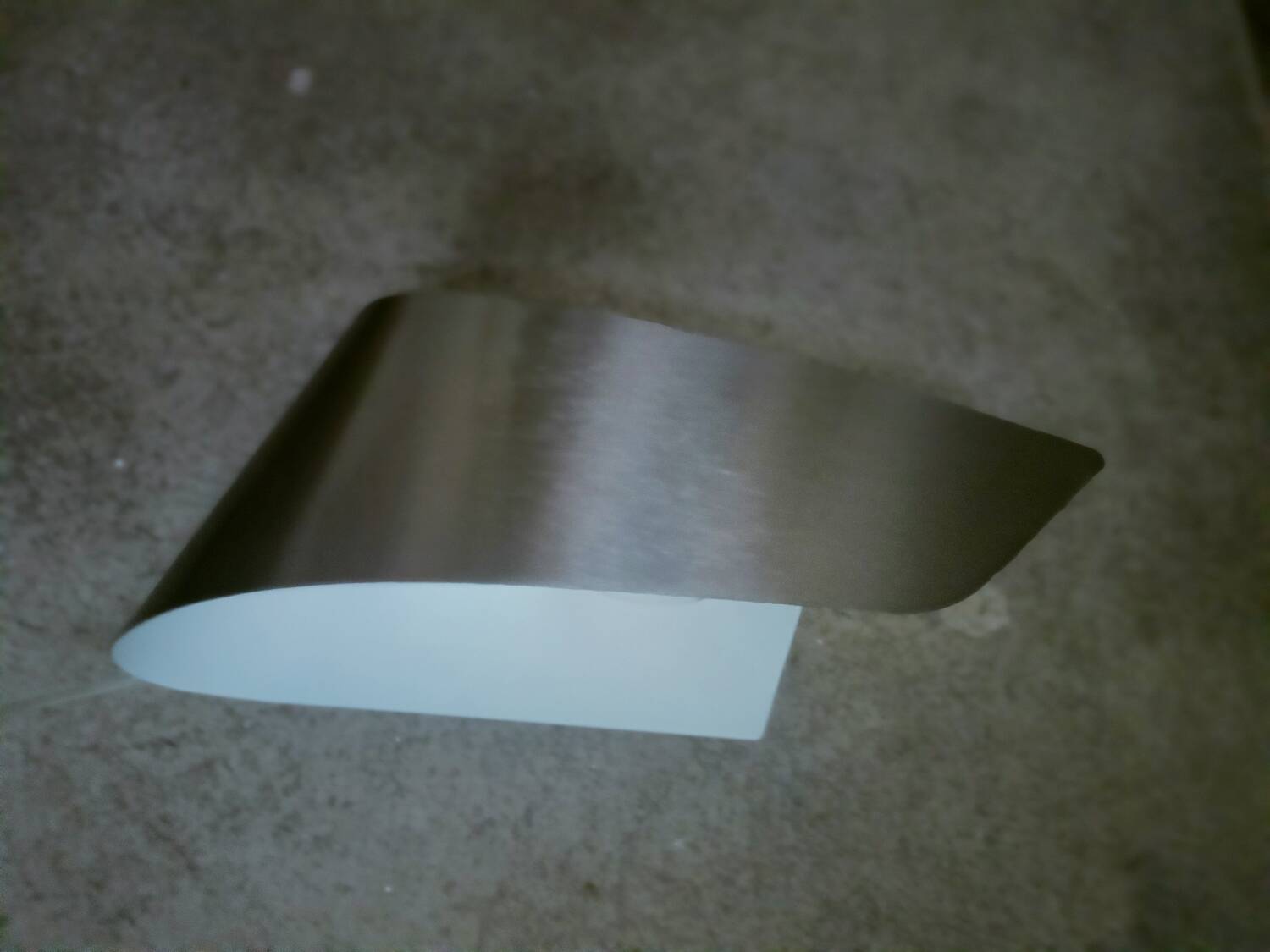 Brushed steel wall light Space Age