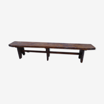 Banc ancien en bois l 137 cm