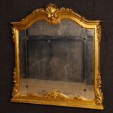 Miroir italien doré en bois et plâtre 119x117cm