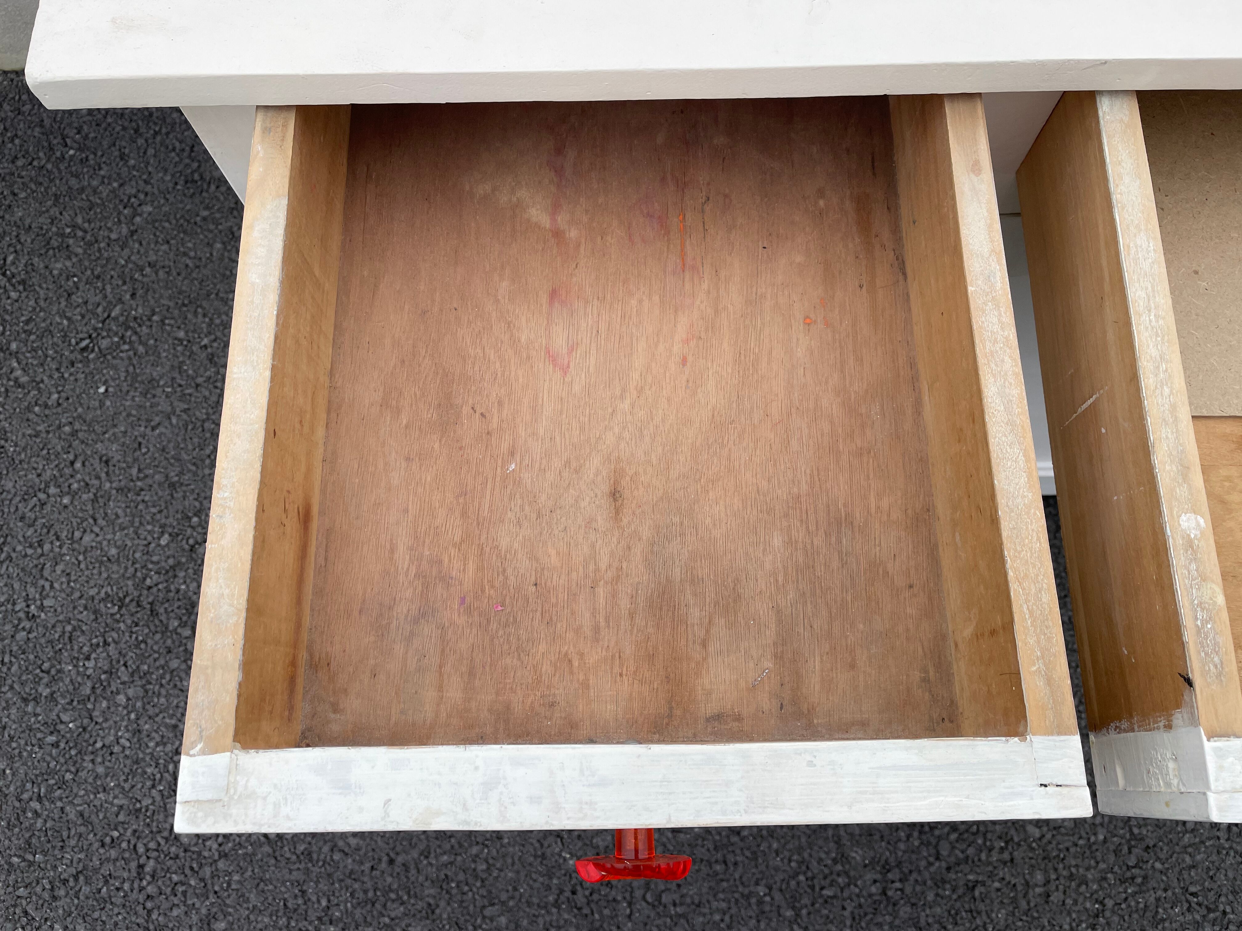 Moulded white sideboard