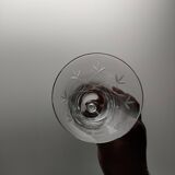 set of 8 wine or water glasses in cut glass