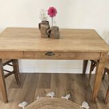 Solid wood farmhouse table