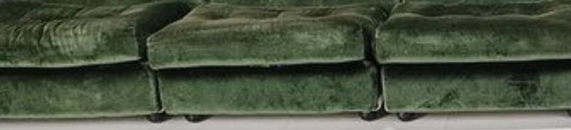 Modular velvet canapé Amanta by Mario Bellini for C&B Italia
