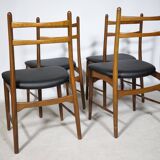 Teak Dining Chairs, Design by Georg Leowald for Wilkhahn, Set of 4, 1960s