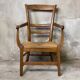 Louis Philippe armchair in walnut and straw, 19th century.