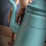 Green enamelled coffee maker lineage