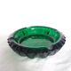 Green glass ashtray