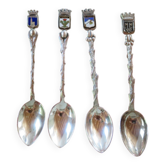 Set of 4 souvenir coffee spoons