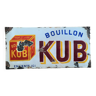 Ancienne plaque émaillée "Bouillon Kub" 24x49cm 20's