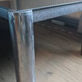Aluminum mirror coffee table