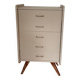 Mocha compass foot chest of drawers