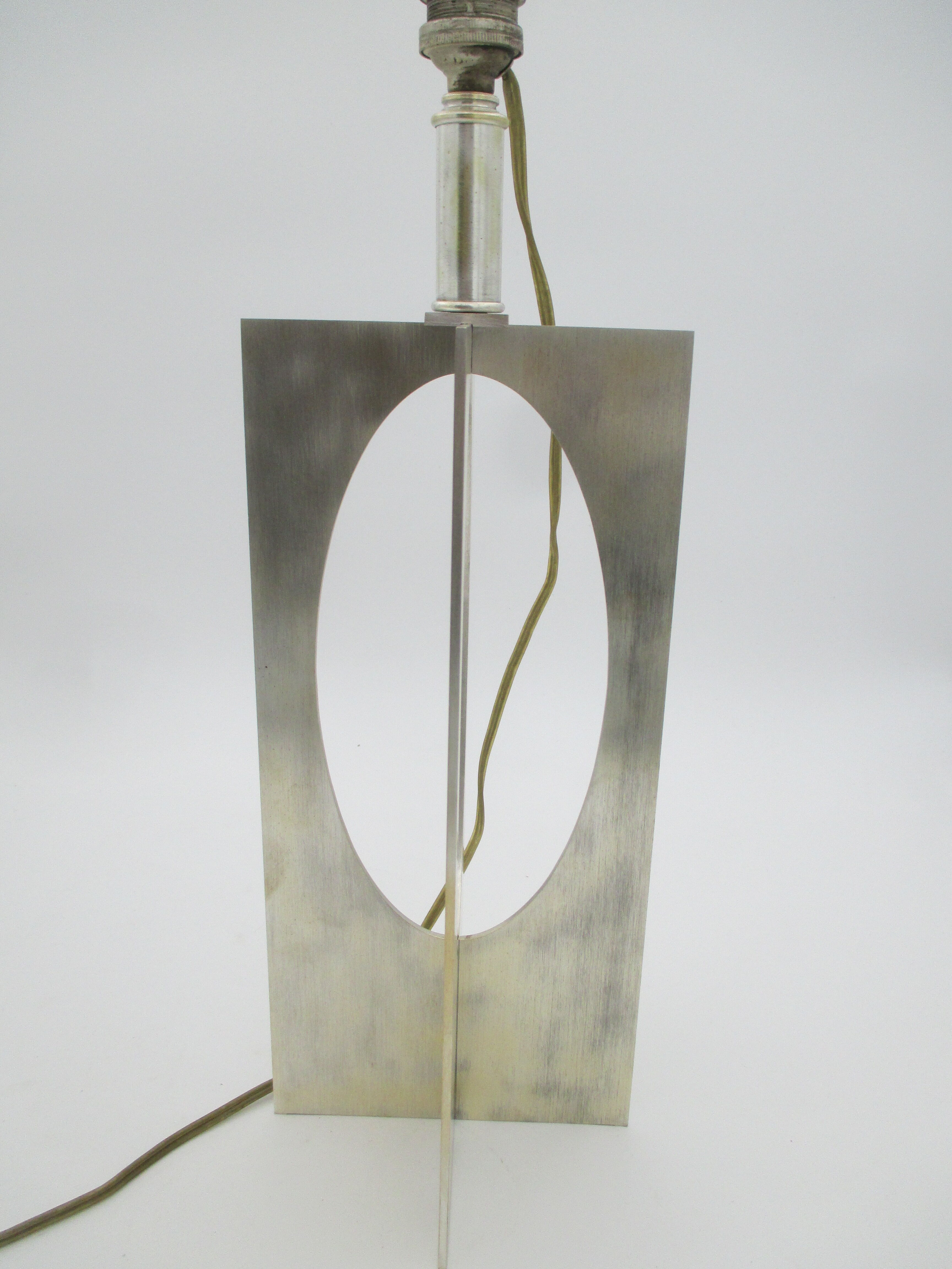 Lamp brass nickel-plated chrome year 70