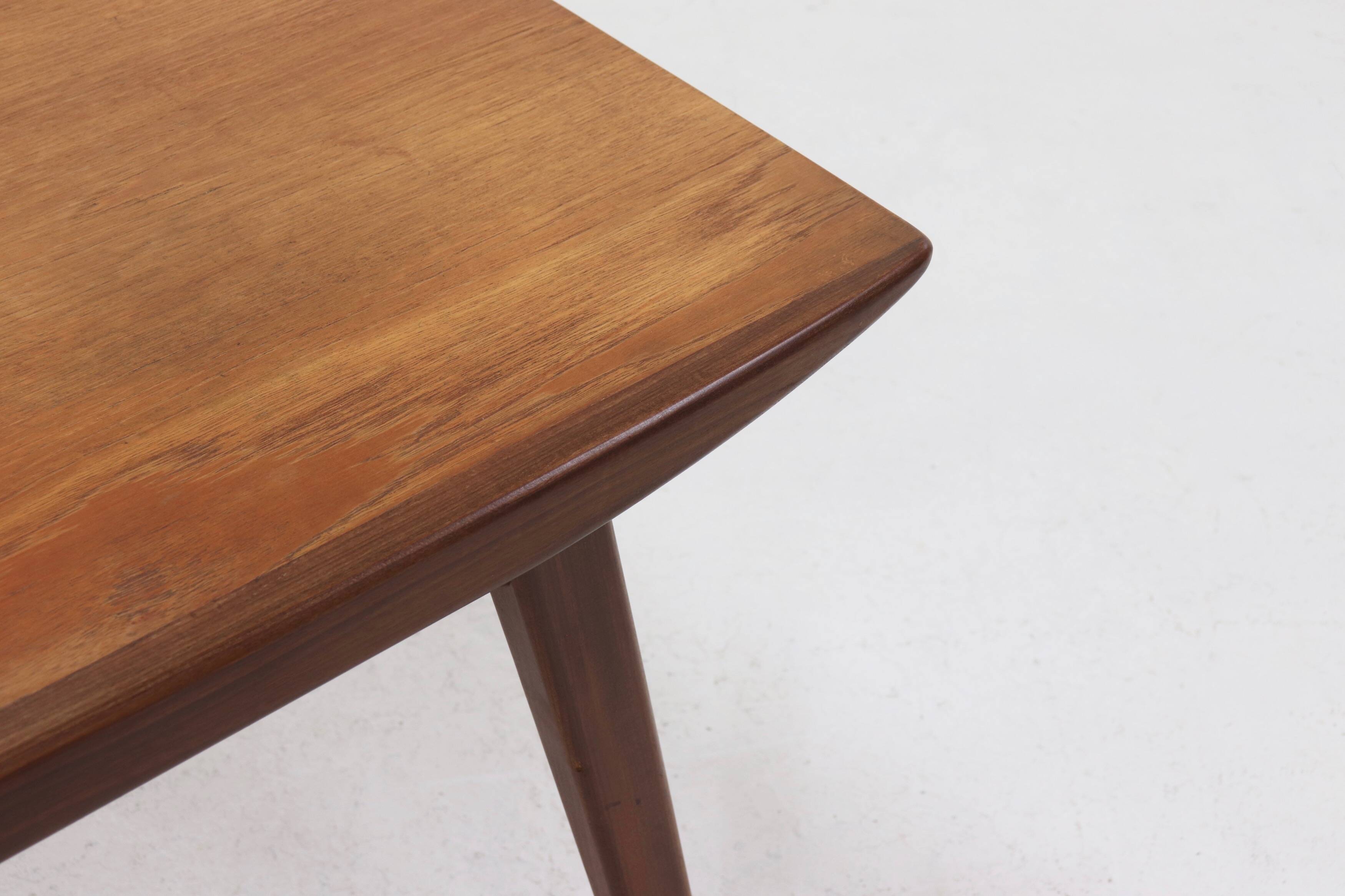 Extendable Teak Dining Table by Louis van Teeffelen for WeBe 1950s