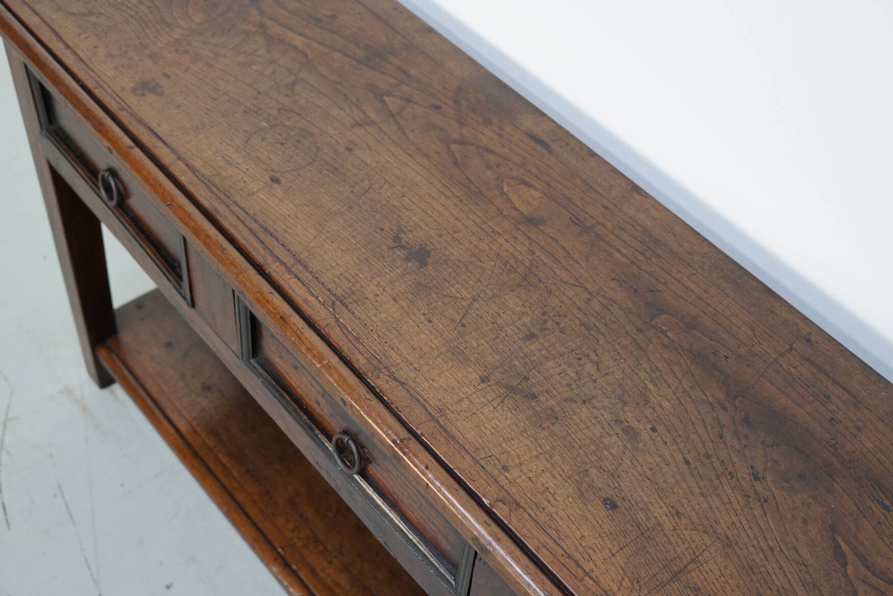 Antique Spanish Rustic Chestnut Side Table/Console, 18th Century
