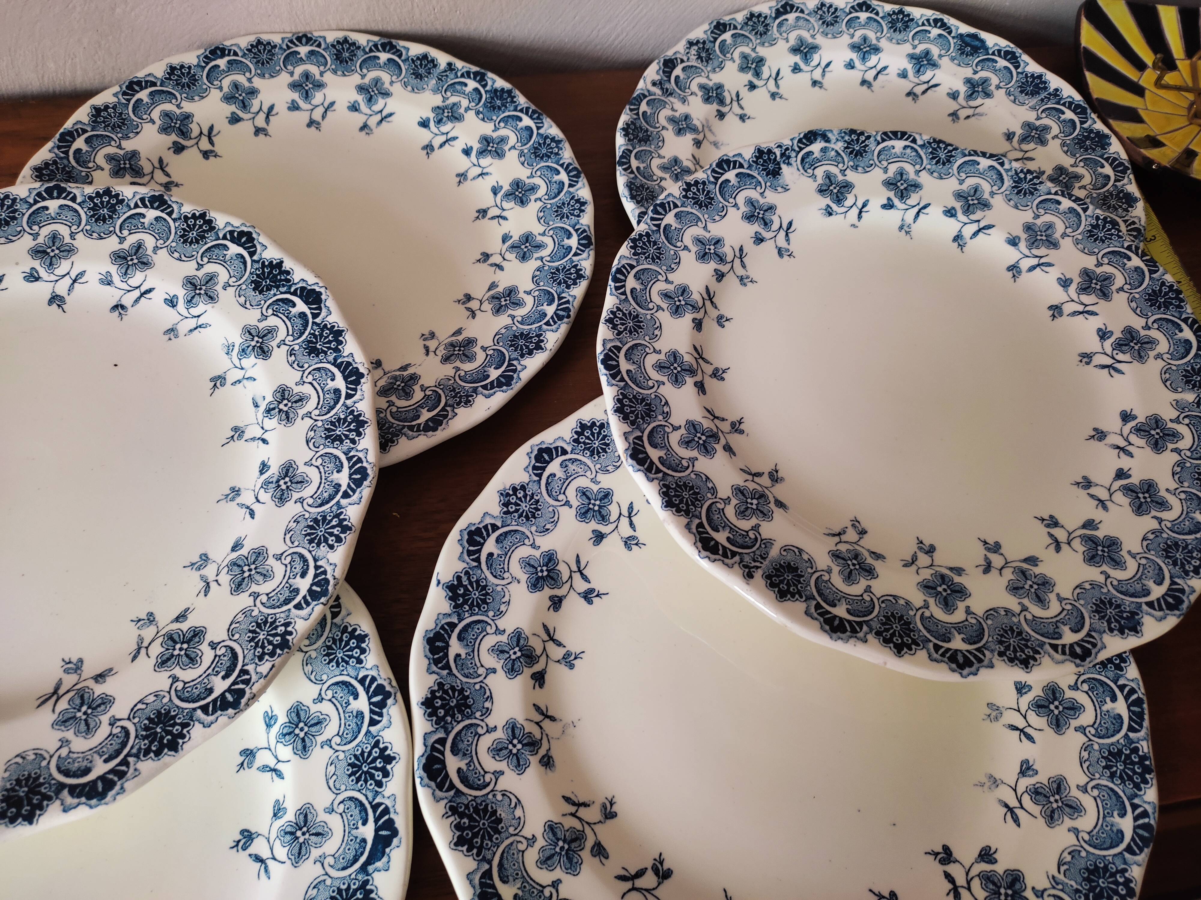 6 plates in earthenware iron by LG