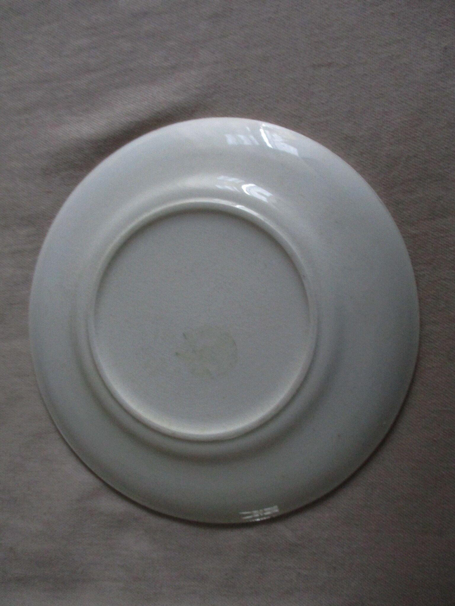 4 plates dessert Moulin des loups Orchies green tiles