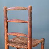 Pair of straw chairs