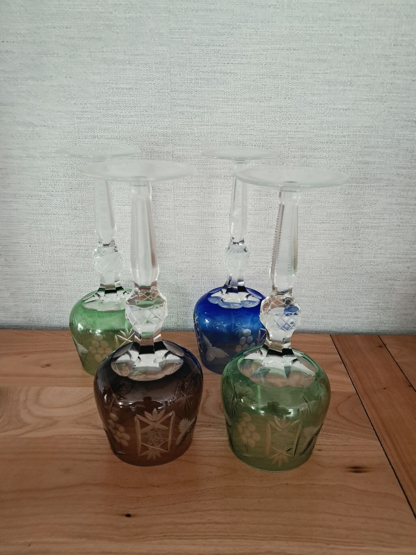 4 Nachtmann crystal Romer glasses from the 1970s/80s.
