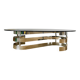 Smoked glass and chrome coffee table - Knut Hesterberg