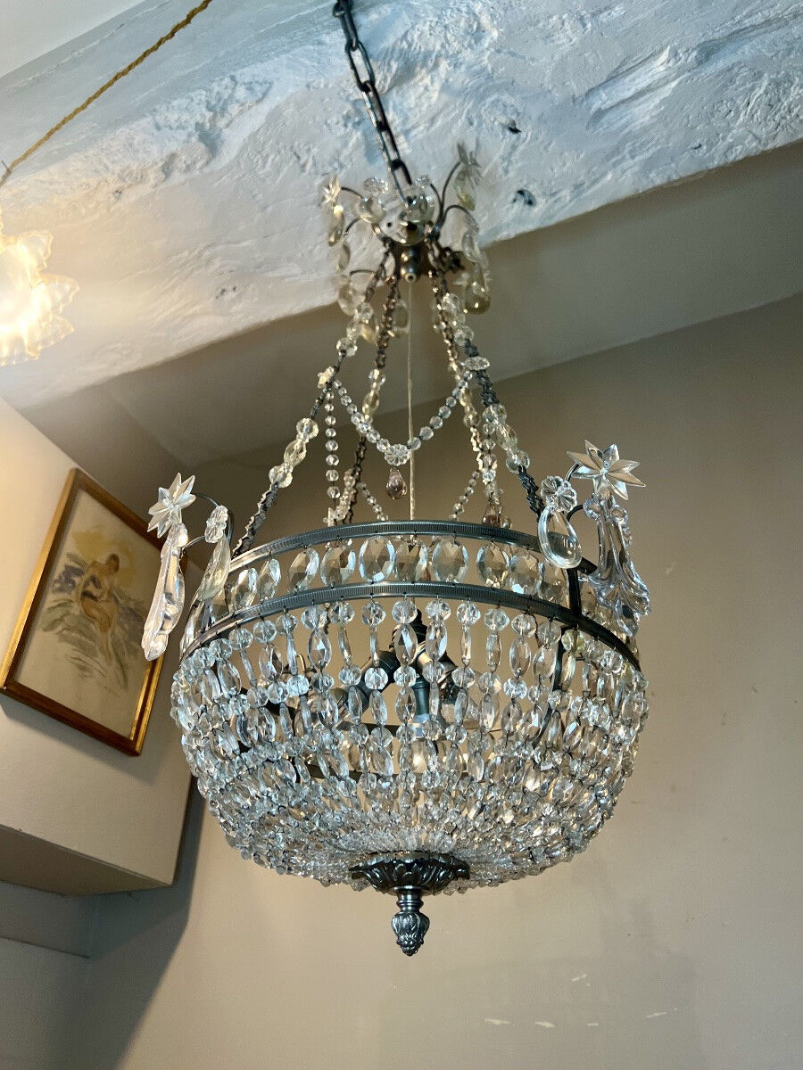 Louis XVI basket chandelier