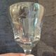 12 crystal wine glasses engraved with floral patterns