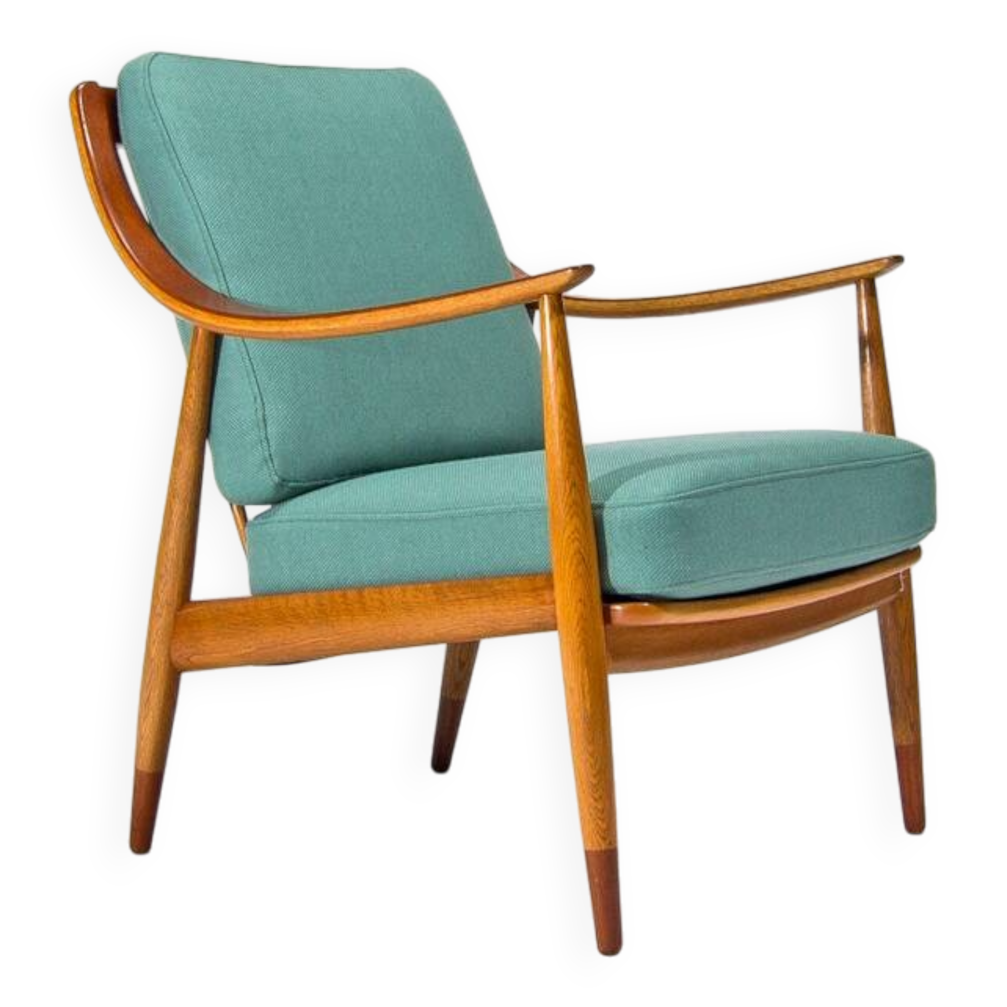Danish Armchair in Teak & Oak by Pater Hvidt Mid Century