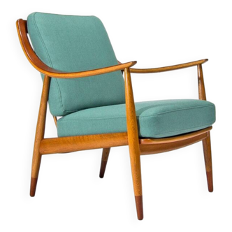 Danish Armchair in Teak & Oak by Pater Hvidt Mid Century