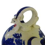 Gargoulette vintage espagnole en céramique bleue et blanche