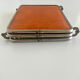 Antique Art Deco triptych barber mirror from the 1920s/30s – leather covering o