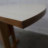 Rare set of 6 Baumann tables 1990, 80x120 and half moon 120cm