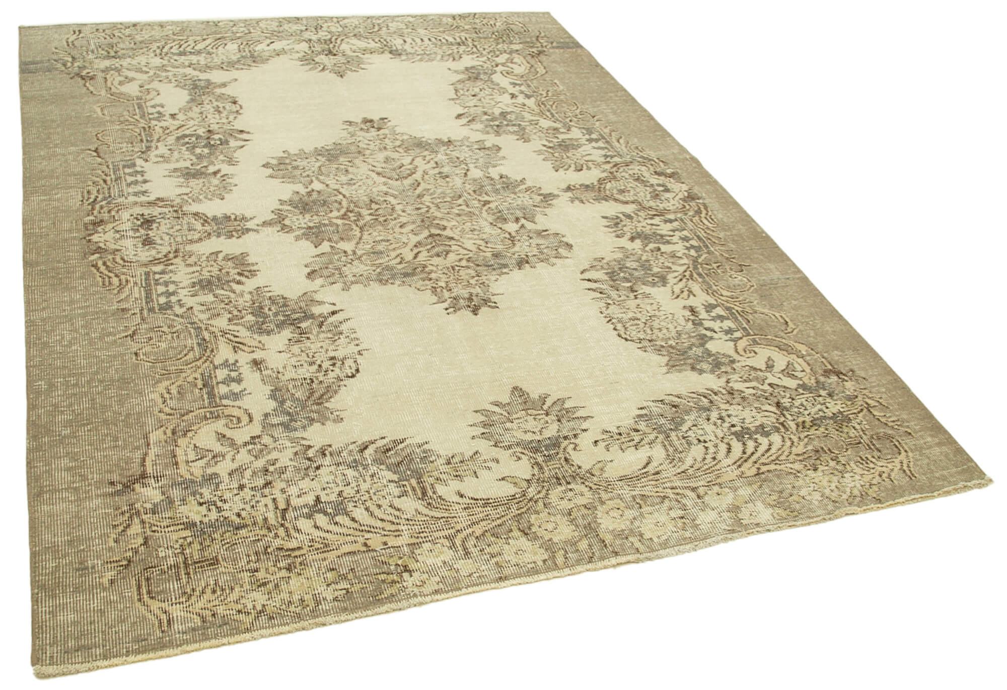 Handwoven Decorative Anatolian Beige Carpet 171 cm x 230 cm