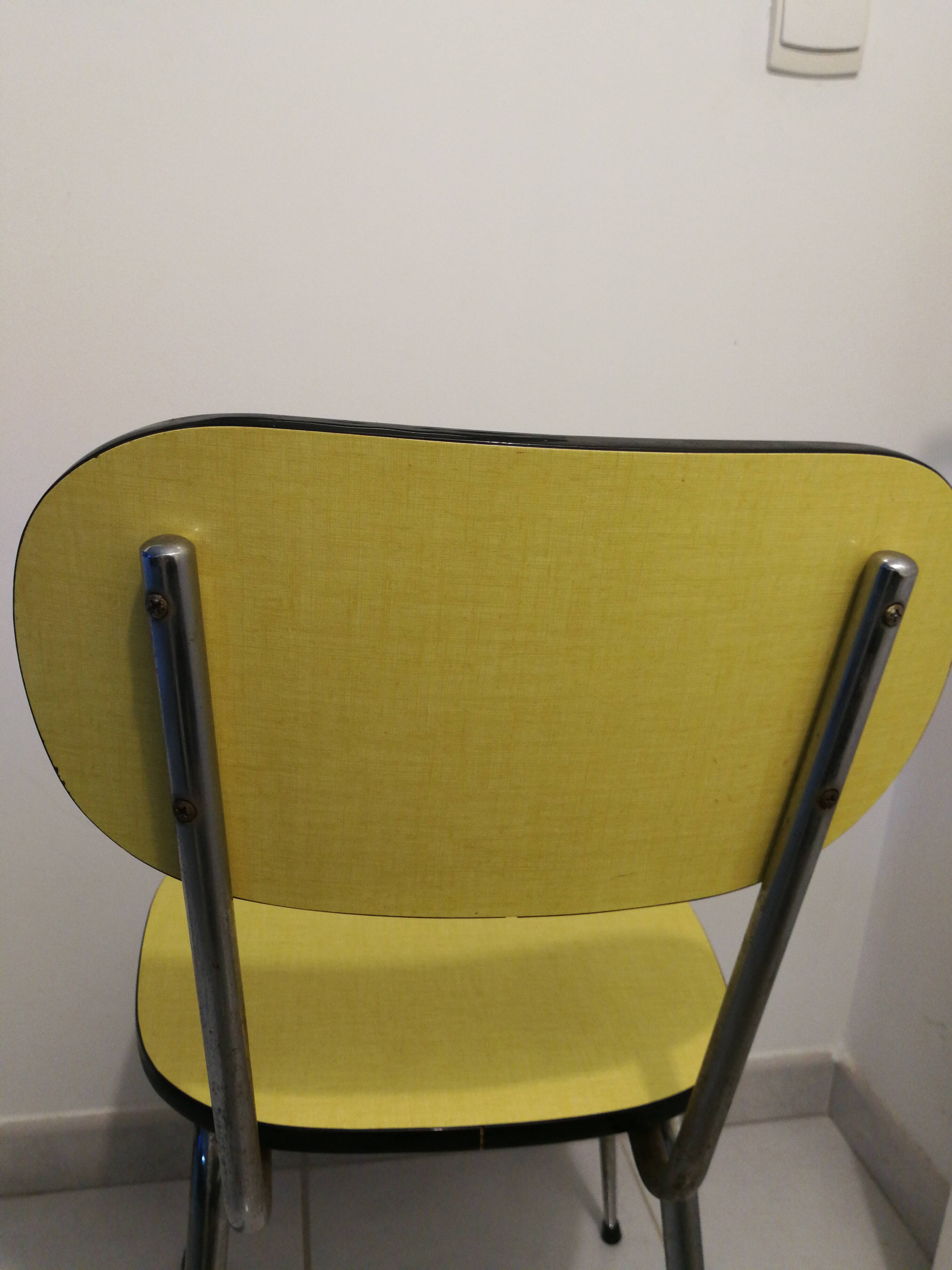 Vintage yellow Formica chair