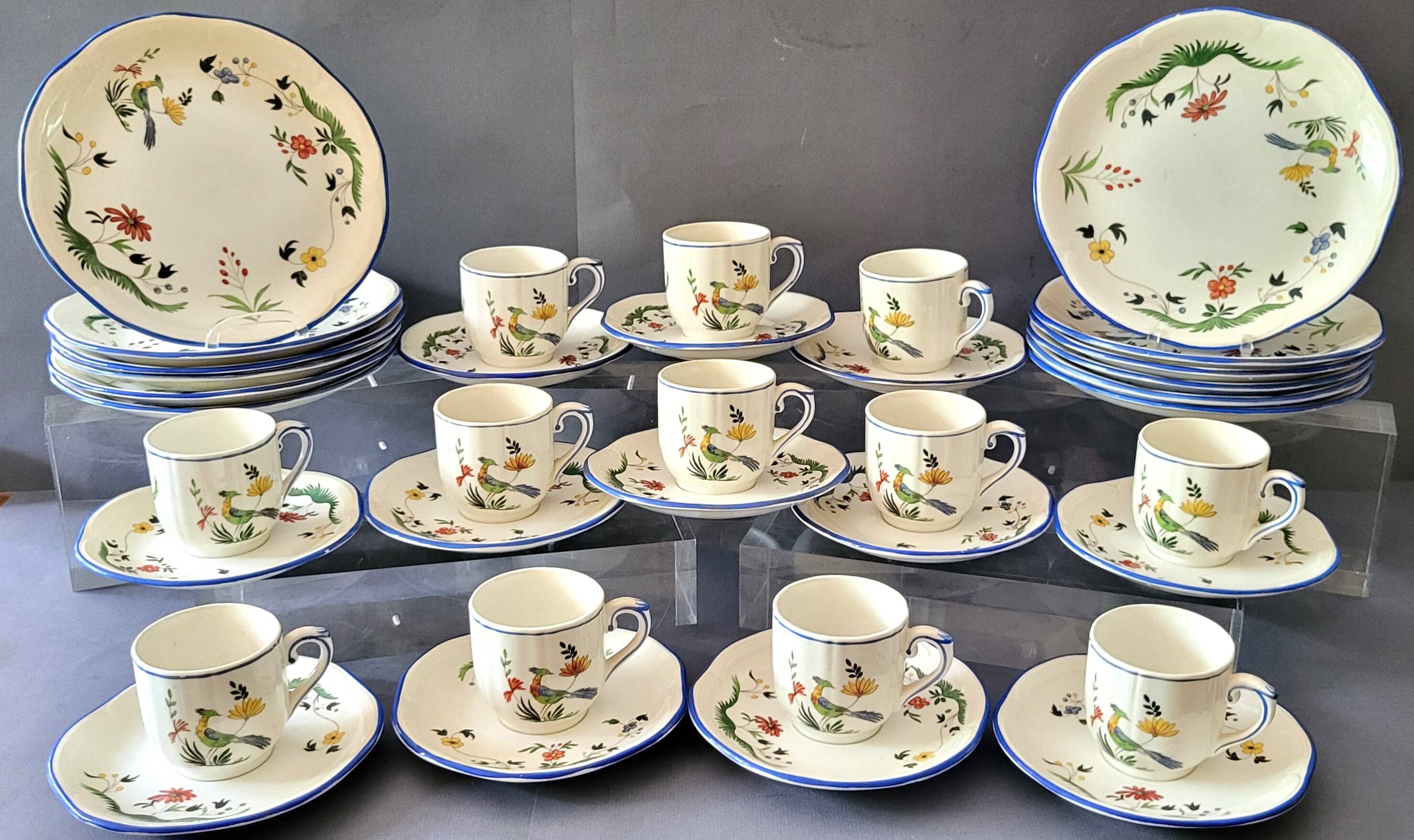 GIEN Birds of Paradise Coffee Set for 12 People