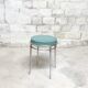Bauhaus turquoise metal stool