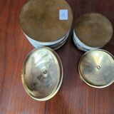 Brass and mother-of-pearl boxes