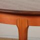 Table de repas ronde extensible en teck, design scandinave, 1960