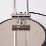 Midcentury black & chrome canopy lamp