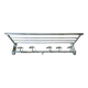 1950s chrome bathroom coat rack with shelf