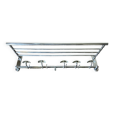 Porte manteau patère de salle de bain à étagère chromé 1950