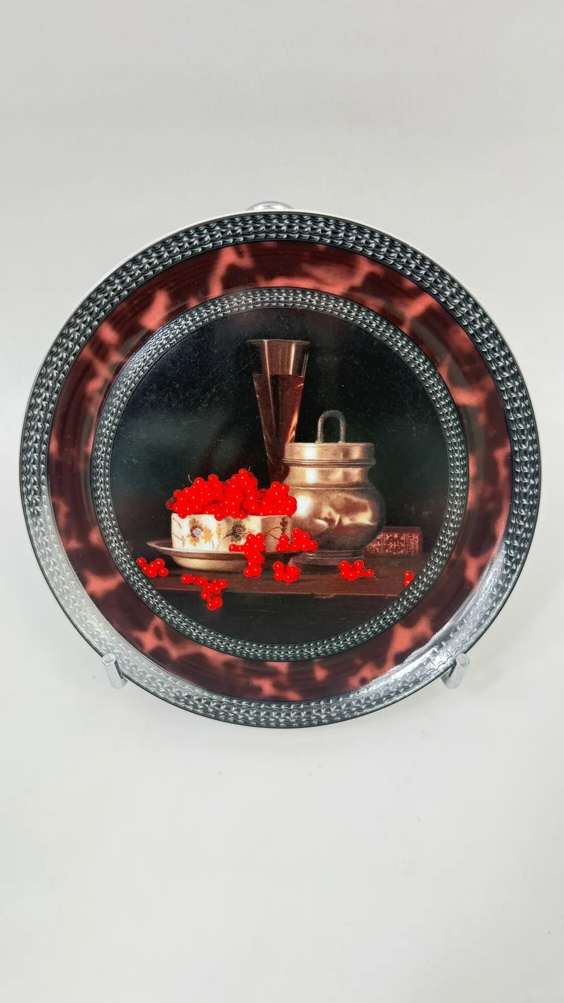 Bernardaud Limoges "Red Fruits" by Jean-Claude Chauray, 7 pieces
