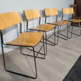 Set of 4 vintage "sultana" chairs