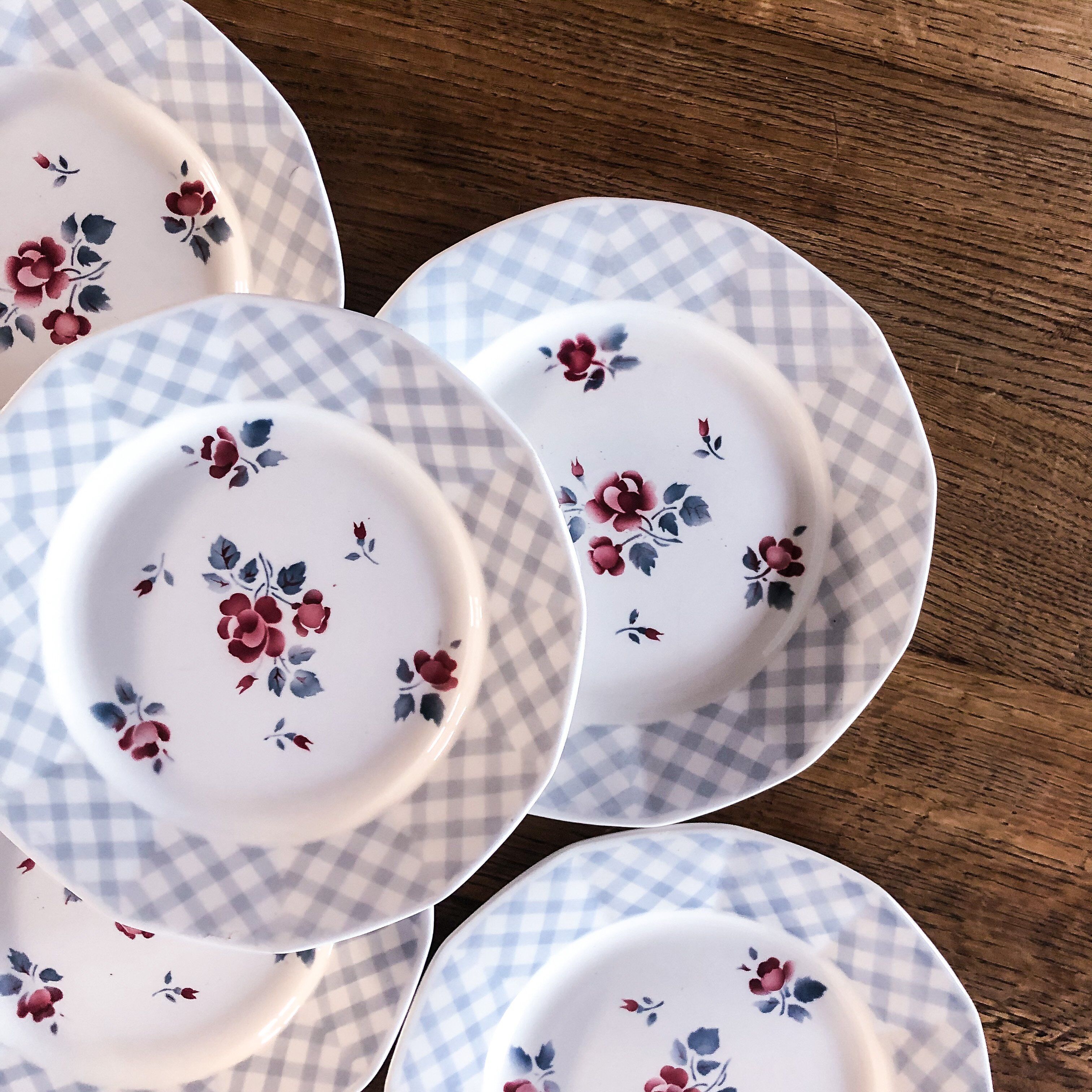 Set of 6 flat plates Bastia