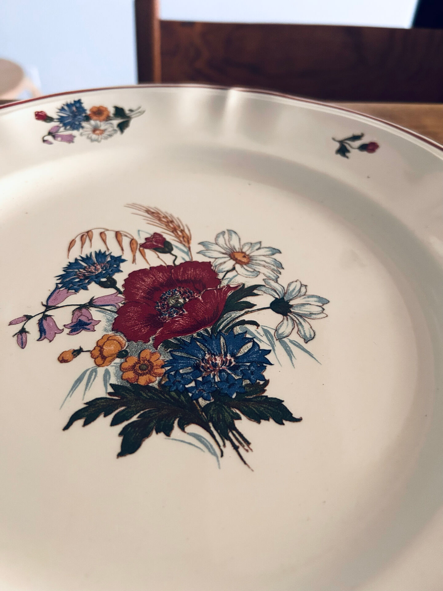 Grand plat Sarreguemines floral